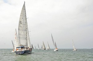 Los barcos participantes en la regata.