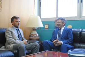 Francisco Ruiz y José Fiscal durante el encuentro entre ambos.