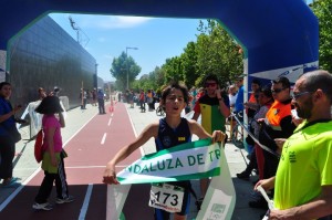 Momento de la llegada duatlón