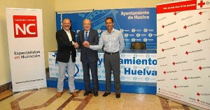 Antonio González, Pedro Rodríguez y Oliver Ruiz en la presentación de los campamentos.