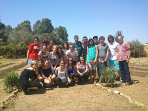 Los alumnos del Campo de Trabajo de la Puebla de Guzmán.