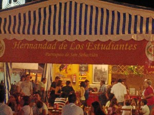 Caseta de la Hermandad de los Estudiantes en Colombinas. 