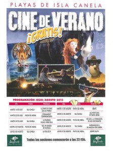 Programa de cine de verano en Ayamonte. 