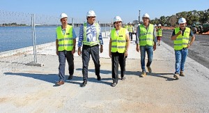 Visita a las obras del paseo fluvial.