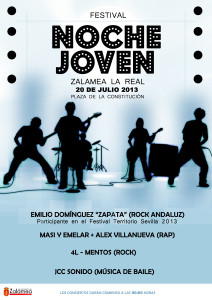 Cartel del festival Noche Joven de Zalamea.