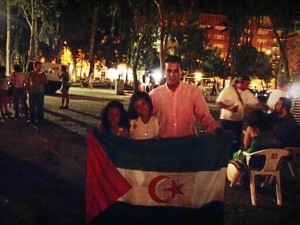 Habad, con la bandera del pueblo saharaui.