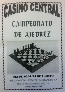 Cartel del Torneo de Ajedrez de Jabugo.