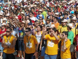 Miles de jóvenes se dieron cita en El Rocío en 2008.