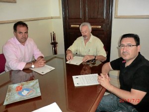 Reunión en el Ayuntamiento de San Juan del Puerto.