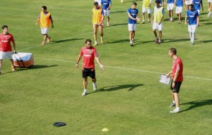 Sergi durante los entrenamientos / A.Bermejo