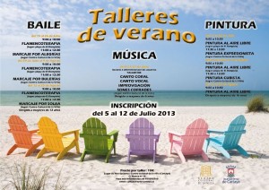 Cartel de actividades culturales de verano en Cartaya