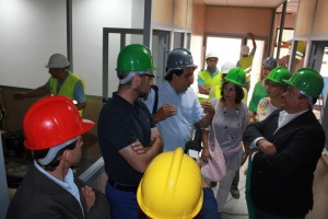 Visita de Eduardo Muñoz a las obras del Cade de Ayamonte.