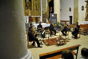 Concierto de Andévalo Brass Quintet –Vientometal en la iglesia de la Asunción.