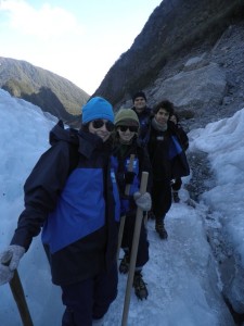 Durante un tour en un glaciar en la isla del sur llamado Fox Glacier