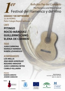 Cartel del I Festival del Flamenco y del Vino de Bollullos.