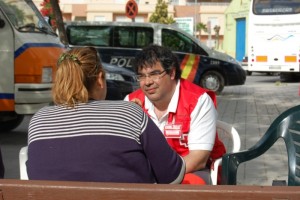 Voluntario de la Cruz Roja.