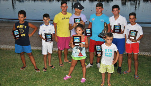 Los vencedores del Concurso de Pesca 'Virgen del Carmen'.