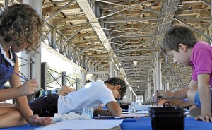 Dibujo al aire libre en el Muelle. 