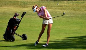 La madrileña Inés Alarcón, finalista de la VII Copa Presidente de Golf en Isla Canela. / Foto: J. L. R.