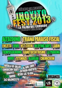 El Jhoyito Fest 2013 se celebrará el 31 de agosto en La Palma del Condado.