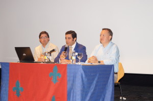 Juan Clemente, José Rafael Borrallo y Juan Luis Carriazo, en las Jornadas.