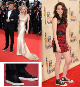 Algunas celebridades con zapatillas.