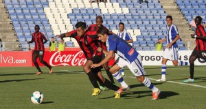 Alexander fue el autor del gol del Recre ante el Olhanense. / Foto: Josele Ruiz.