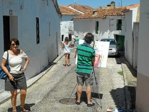 Cada artista elegía un rincón del municipio. 