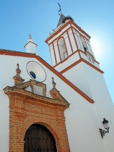 Iglesia en la Plaza de Andalucía, pleno centro donde tendrán lugar las fiestas y donde saldrá la procesión de este jueves.