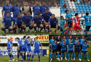 El azul, en sus diversos tonos, ha sido una constante en las equipaciones reservas del Decano.