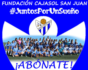 Cartel de la campaña de socios del Fundación Cajasol San Juan, que fue presentada el viernes.