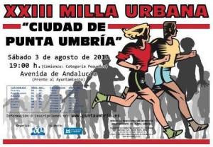 Cartel anunciador del evento atlético que se celebra el sábado en Punta Umbría.