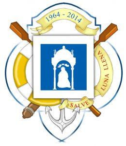 Emblema realizado con motivo de la celebración del Cincuentenario de la Virgen de la Cinta.