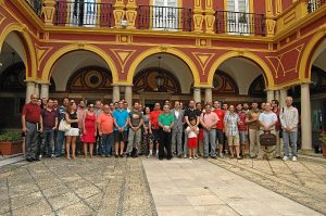 Los participantes en el Encuentro de Bandas de Música.