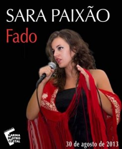 Cartel de la actuación de Sara Paixao.