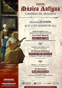 Cartel de la Muestra de Música Antigua de Aracena. 