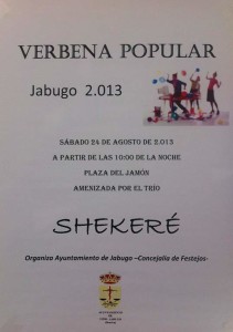 Cartel de la Verbena Popular de Jabugo.