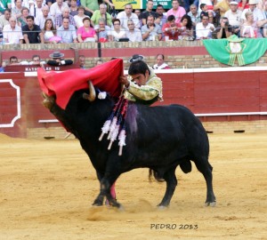 Perera no tuvo suerte en el coso onubense. / Foto: Pedro Delgado