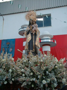 La patrona de los marineros salió por primera vez a navegar por la ría en 1908.