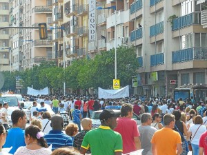 La manifestación ha finalizado a la altura de la Casa Colón sobre las 12:00 horas.