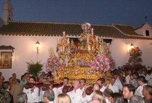 Procesión de 'Bajada' de la Virgen de Consolación.