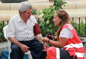 Los voluntarios han realizado demostraciones sanitarias.