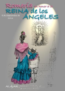 Cartel de la Romería de la Reina de los Ángeles de Álajar.