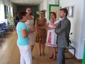 José Fiscal y Lourdes Martín durante su visita al Centro.