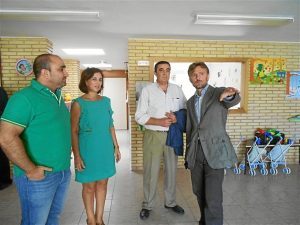 Fiscal estuvo acompañado por Zarza y la alcaldesa de Calañas.