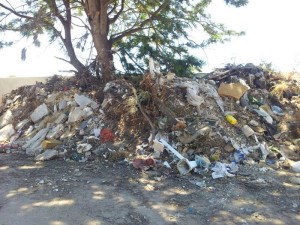 Imagen de la zona de cuartos de red antes de la limpieza.