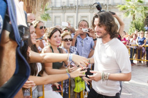 Manuel Carrasco, en la presentación del concierto.