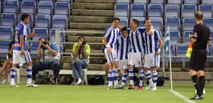 Tras superar al Sporting, el Recre tendrá que medirse al Lugo en la Copa. / Foto: Josele Ruiz.