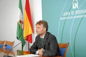 El delegado del Gobierno, durante su intervención. 