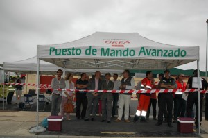 Un centenar de efectivos han participado en el simulacro al que han asistido autoridades.